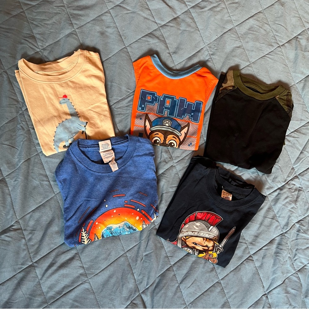 Kids Graphic Tees - Blue, Nickelodeon Orange, wonder nation Black, old navyCream